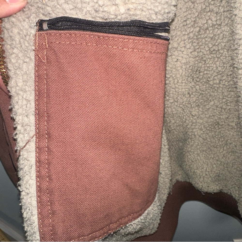 BERNE HEARTLAND HOODED HW430RU Washed Duck Insulated Bark sz L Work Jacket - Picture 10 of 10